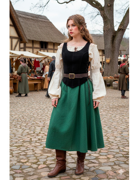 Medieval Leather Bustier Model... Medieval Leather Bustier Model...