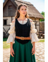 Medieval Leather Bustier Model Granada - Black
