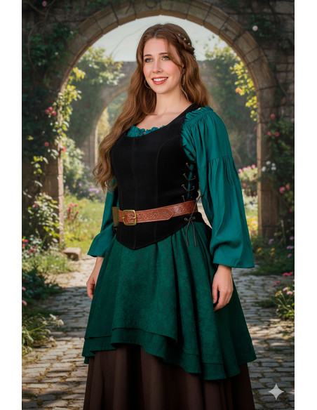 Medieval Leather Bustier Model... Medieval Leather Bustier Model...