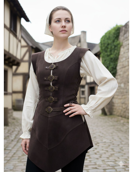 Long medieval leather jerkin...