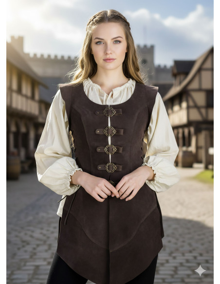 Long medieval leather jerkin...