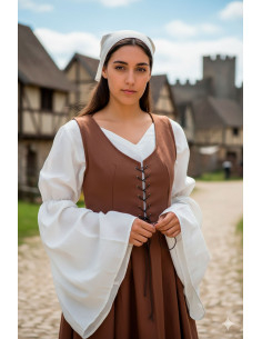 Medieval Overcoat Marketta for Women - Brown