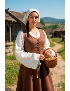 Medieval Overcoat Marketta for Women - Brown 2