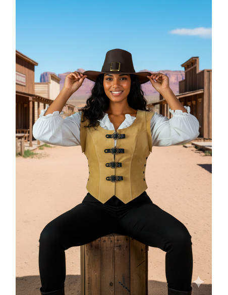 Solomon Kane Hat in Dark Brown Leather