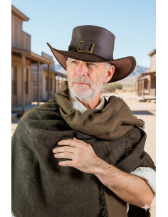 Solomon Kane Hat in Dark Brown Leather