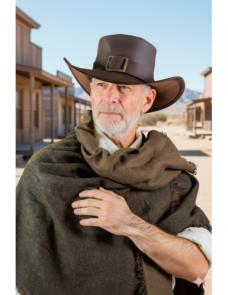 Solomon Kane Hat in Dark Brown Leather