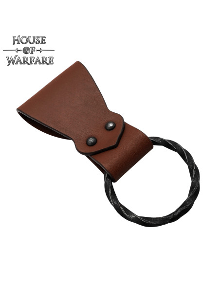 Leather Talisman with braided ring,... Leather Talisman with braided ring,...