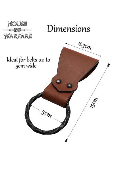 Leather Talisman with braided ring,... Leather Talisman with braided ring,...