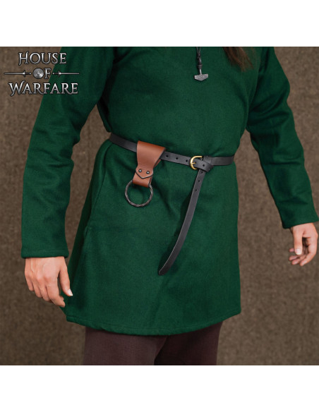 Leather Talisman with braided ring,... Leather Talisman with braided ring,...