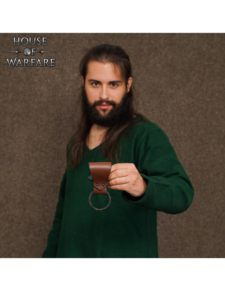 Leather Talisman with braided ring,... Leather Talisman with braided ring,...