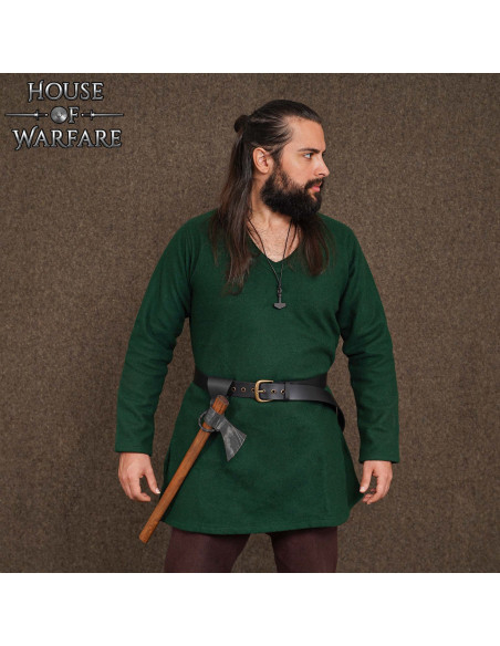 Leather holder with braided ring,... Leather holder with braided ring,...