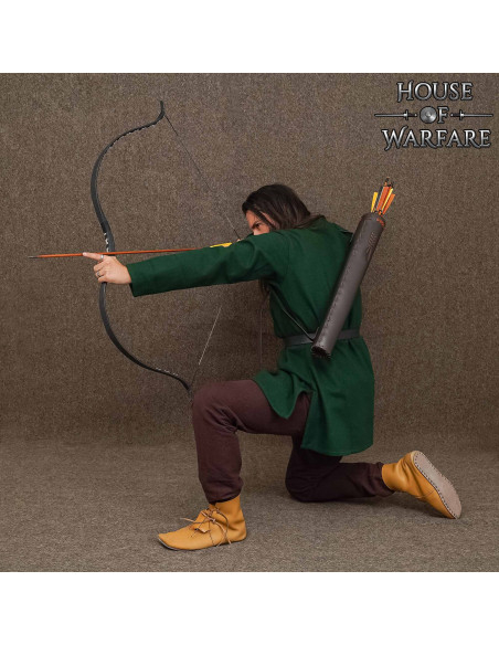 Medieval leather back quiver, brown...