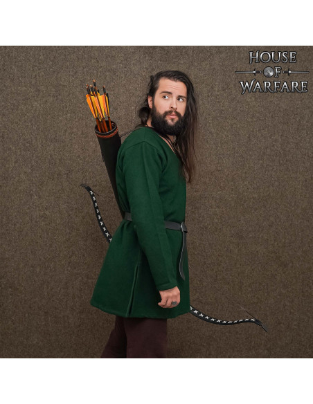 Medieval leather back quiver, brown...