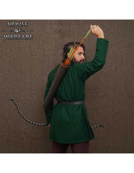 Medieval leather back quiver, brown...