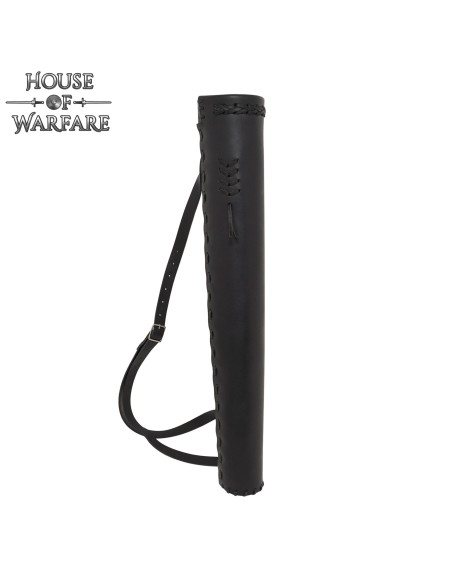 Medieval leather quiver for back,...