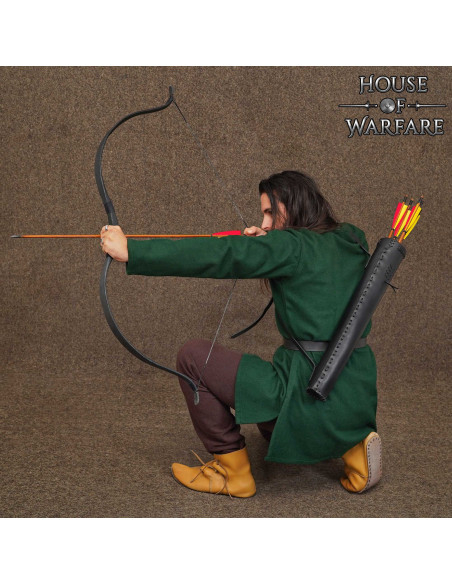 Medieval leather quiver for back,...