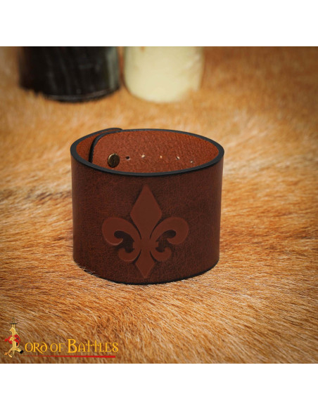 Medieval leather bracelet with relief... Medieval leather bracelet with relief...