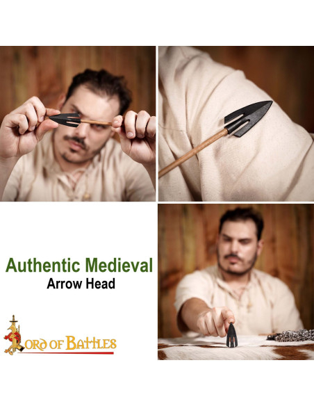 Set of 3 swallowtail arrow tips (6.5...