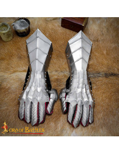 Medieval fantasy Gothic gauntlets, size 18