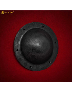 Medieval boss for classic shield, forged steel (caliber 16)