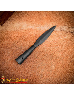 Medieval spear tip in forged steel (21 cm.)