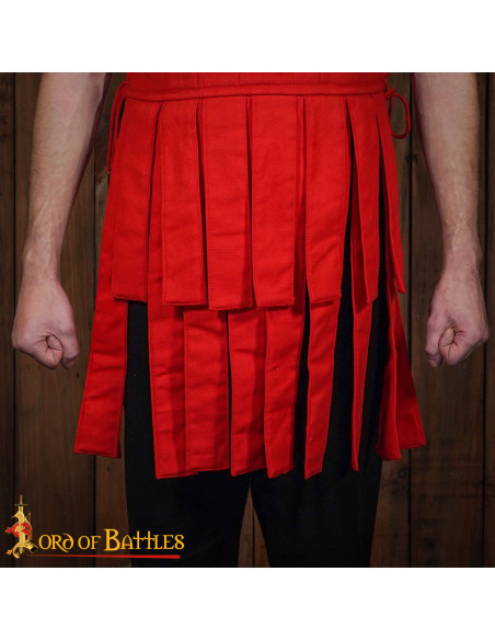 Padded Roman vest in cotton, red color Padded Roman vest in cotton, red color