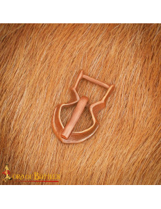Small medieval bronze buckle for belt