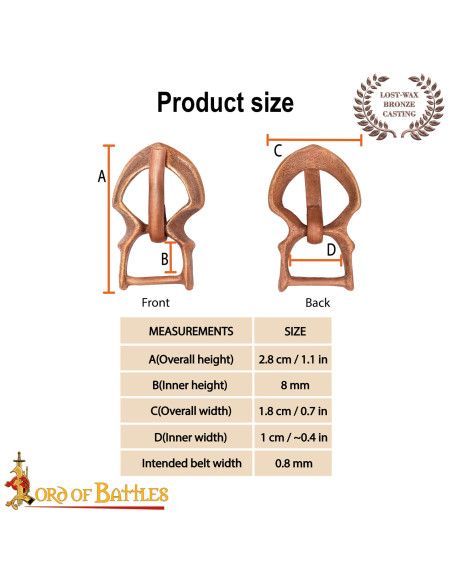 Small medieval bronze buckle for belt Small medieval bronze buckle for belt