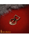 Small medieval buckle in antique bronze for belt
