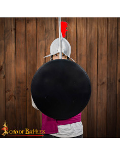 Medieval round shield in black color, customizable, made...