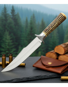 Hunting knife SCK with sheath, horn imitation handle (31... 2