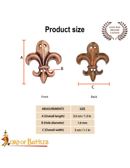 Set of 3 medieval ornaments with... Set of 3 medieval ornaments with...