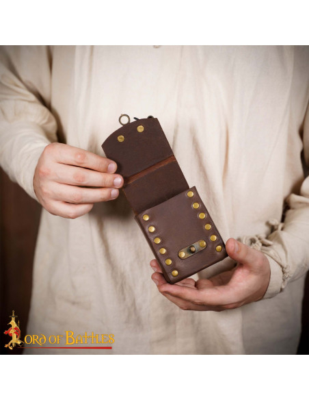 Small leather belt bag, brown color Small leather belt bag, brown color