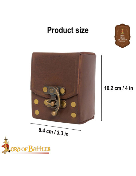 Small leather belt bag, brown color Small leather belt bag, brown color