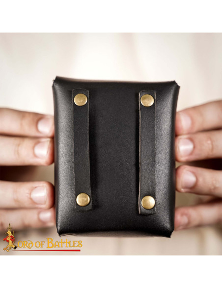 Small leather belt bag, black color Small leather belt bag, black color