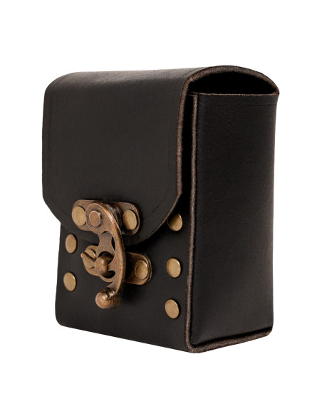 Small leather belt bag, black color Small leather belt bag, black color