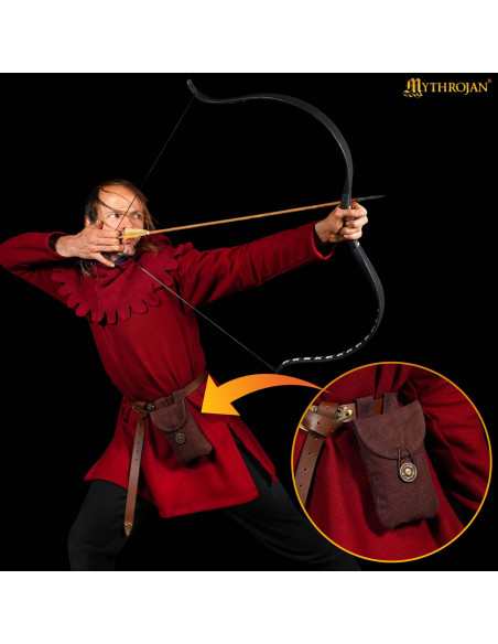 Medieval Limosner Bag in brown cotton... Medieval Limosner Bag in brown cotton...