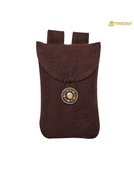 Medieval Limosner Bag in brown cotton... Medieval Limosner Bag in brown cotton...