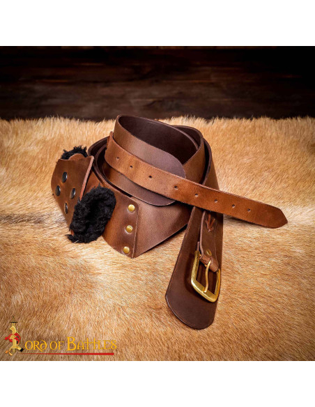Medieval leather belt with tahali for... Medieval leather belt with tahali for...