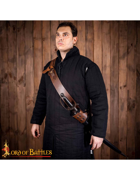 Medieval leather belt with tahali for... Medieval leather belt with tahali for...