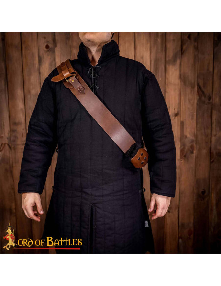 Medieval leather belt with tahali for... Medieval leather belt with tahali for...