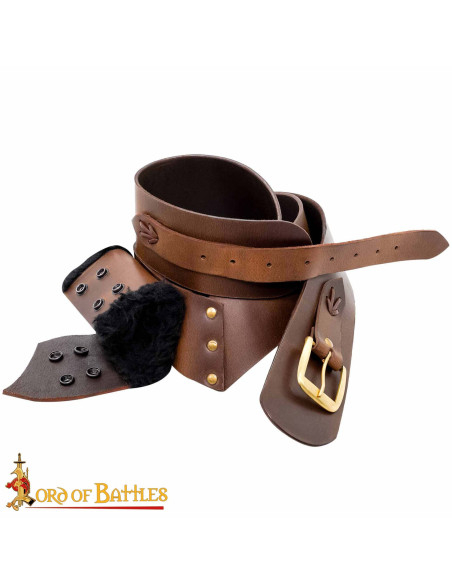 Medieval leather belt with tahali for... Medieval leather belt with tahali for...