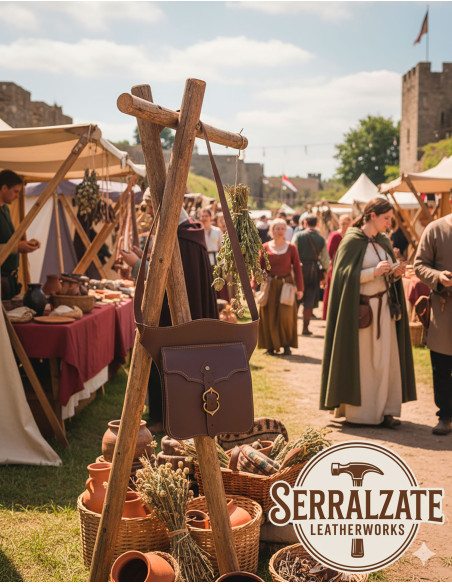 Medieval messenger bag of the...