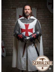 Templar leather bracelets with the Maltese Cross - Black 2