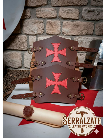 Templar leather bracelets with the... Templar leather bracelets with the...