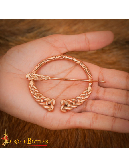 Bronze Viking Brooch with Braided... Bronze Viking Brooch with Braided...