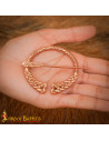 Bronze Viking Brooch with Braided Nordic Knots