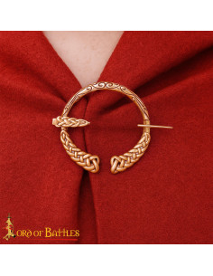Bronze Viking Brooch with Braided Nordic Knots 2