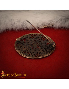 Vintage Bronze Viking Brooch in Filigree Style Nordic 2