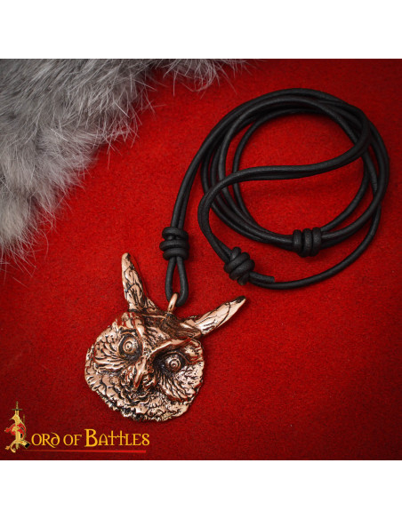 Medieval Pendant Model Owl in Aged... Medieval Pendant Model Owl in Aged...